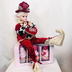 NWT Valentine’s Day Elf Shelf Sitter 18” Posable Cynthia Rowley